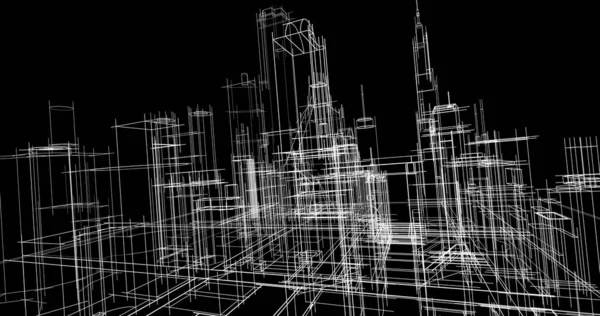 soyut mimari duvar kağıdı tasarımı, dijital konsept arkaplan