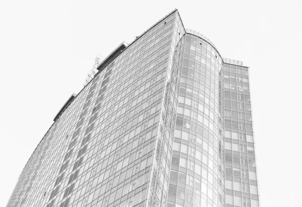 Архитектурный Кадр Фасад Здания Окнами Черно Белый — стоковое фото