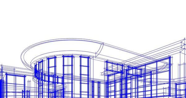 Abstraktní Architektonický Design Tapet Digitální Koncept Pozadí — Stock fotografie