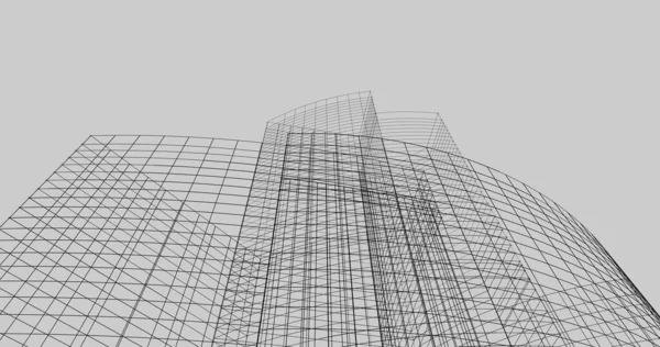 Mimari sanat konseptinde soyut çizgiler, minimum geometrik şekiller. 