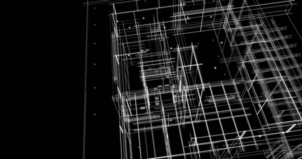 建筑墙纸设计 数字概念背景 — 图库照片