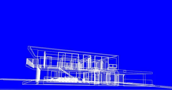 Disegno Astratto Carta Parati Architettonica Sfondo Concetto Digitale — Foto Stock