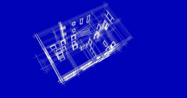 Abstrakcyjne Linie Rysunku Koncepcji Sztuki Architektonicznej Minimalne Kształty Geometryczne — Zdjęcie stockowe