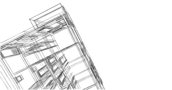 Abstrakcyjny Projekt Tapety Architektonicznej Cyfrowe Tło Koncepcyjne — Zdjęcie stockowe