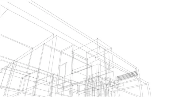 Disegno Astratto Carta Parati Architettonica Sfondo Concetto Digitale — Foto Stock