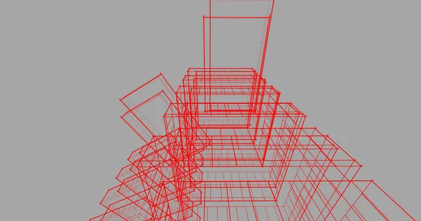 建筑墙纸设计 数字概念背景 — 图库照片