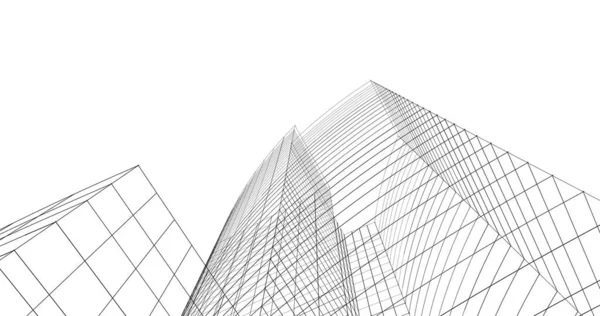 Mimari sanat konseptinde soyut çizgiler, minimum geometrik şekiller. 