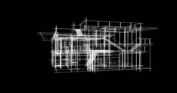 Abstrakcyjny Projekt Tapety Architektonicznej Cyfrowe Tło Koncepcyjne — Zdjęcie stockowe