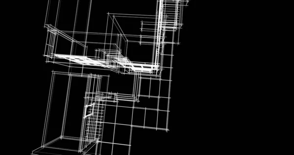 Абстрактный Архитектурный Дизайн Обоев Цифровой Концепт Фон — стоковое фото