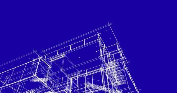 Abstraktní Architektonický Design Tapet Digitální Koncept Pozadí — Stock fotografie