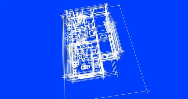 Disegno Astratto Carta Parati Architettonica Sfondo Concetto Digitale — Foto Stock