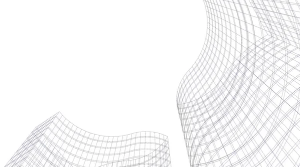 Mimari sanat konseptinde soyut çizgiler, minimum geometrik şekiller. 