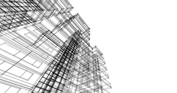 Progettazione Edifici Geometrici Minimali — Foto Stock