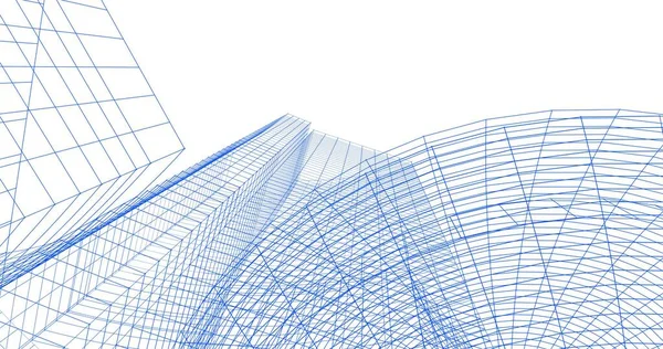 Mimari sanat konseptinde soyut çizgiler, minimum geometrik şekiller. 