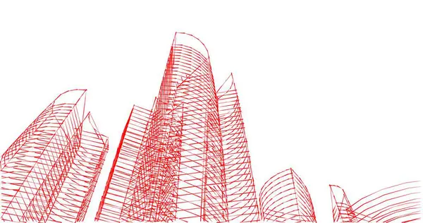 soyut mimari duvar kağıdı tasarımı, dijital konsept arkaplan