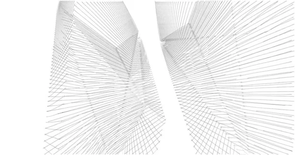 Mimari sanat konseptinde soyut çizgiler, minimum geometrik şekiller. 