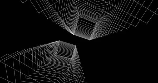 Mimari sanat konseptinde soyut çizgiler, minimum geometrik şekiller. 