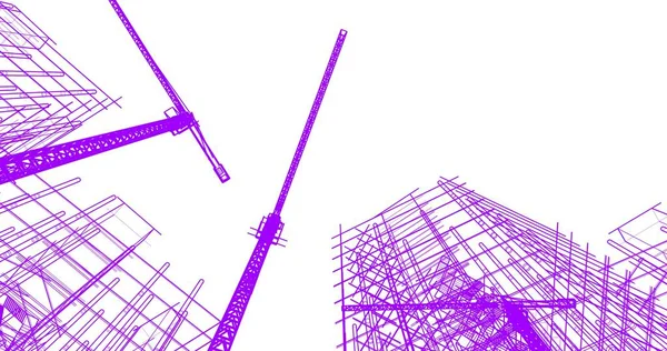 soyut mimari duvar kağıdı tasarımı, dijital konsept arkaplan