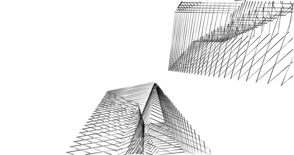 Disegno Astratto Carta Parati Architettonica Sfondo Concetto Digitale — Foto Stock