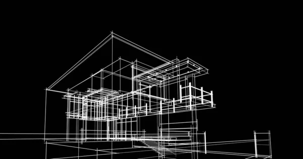 幾何学的な建築物のデザイン — ストック写真