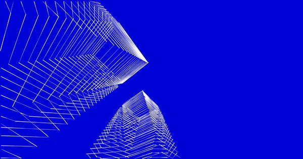 Mimari sanat konseptinde soyut çizgiler, minimum geometrik şekiller. 