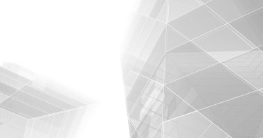 Mimari sanat konseptinde soyut çizgiler, minimum geometrik şekiller. 