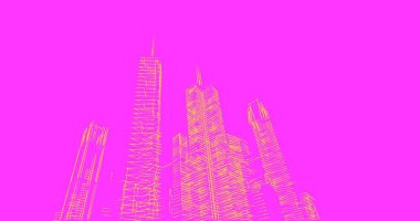 soyut mimari duvar kağıdı tasarımı, dijital konsept arkaplan