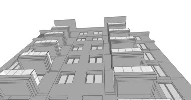 soyut mimari duvar kağıdı tasarımı, dijital konsept arkaplan