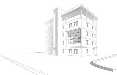 soyut mimari duvar kağıdı tasarımı, dijital konsept arkaplan