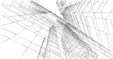 soyut mimari duvar kağıdı tasarımı, dijital konsept arkaplan