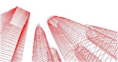 soyut mimari duvar kağıdı tasarımı, dijital konsept arkaplan