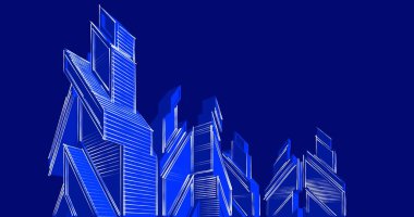 soyut mimari duvar kağıdı tasarımı, dijital konsept arkaplan