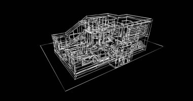 soyut mimari duvar kağıdı tasarımı, dijital konsept arkaplan