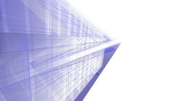 Mimari sanat konseptinde soyut çizgiler, minimum geometrik şekiller. 