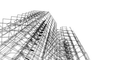 soyut mimari duvar kağıdı tasarımı, dijital konsept arkaplan