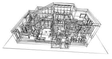 soyut mimari duvar kağıdı tasarımı, dijital konsept arkaplan