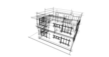 soyut mimari duvar kağıdı tasarımı, dijital konsept arkaplan