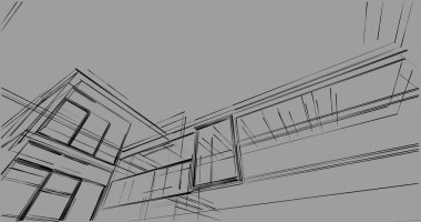 soyut mimari duvar kağıdı tasarımı, dijital konsept arkaplan