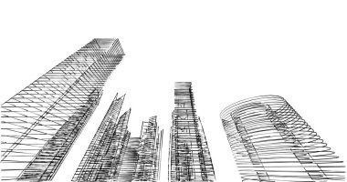 soyut mimari duvar kağıdı tasarımı, dijital konsept arkaplan