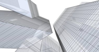 soyut mimari duvar kağıdı tasarımı, dijital konsept arkaplan