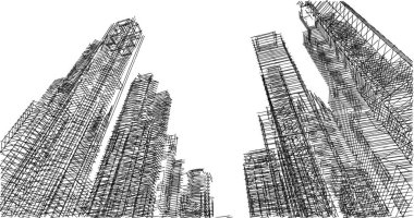 soyut mimari duvar kağıdı tasarımı, dijital konsept arkaplan