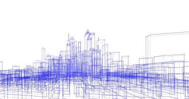 soyut mimari duvar kağıdı tasarımı, dijital konsept arkaplan