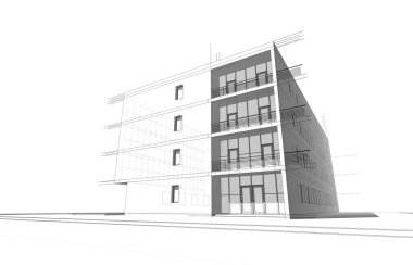 minimal geometrik şekiller, mimari çizgiler