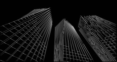 soyut mimari duvar kağıdı tasarımı, dijital konsept arkaplan