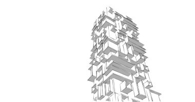 soyut mimari duvar kağıdı tasarımı, dijital konsept arkaplan