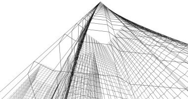 soyut mimari duvar kağıdı tasarımı, dijital konsept arkaplan