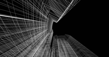 soyut mimari duvar kağıdı tasarımı, dijital konsept arkaplan