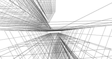 soyut mimari duvar kağıdı tasarımı, dijital konsept arkaplan