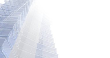 Mimari sanat konseptinde soyut çizgiler, minimum geometrik şekiller. 