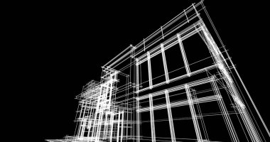 soyut mimari duvar kağıdı tasarımı, dijital konsept arkaplan